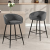 Carmem bar stool, Gray Xara Velvet
