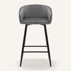 Carmem bar stool, Gray Xara Velvet