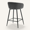 Carmem bar stool, Gray Xara Velvet