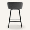 Carmem bar stool, Gray Xara Velvet