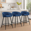 Carmem bar stool, Ink Xara Velvet