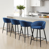 Carmem bar stool, Ink Xara Velvet