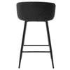 Carmem bar stool with backrest, Black, 26"