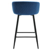 Carmem bar stool with backrest, Blue, 26"