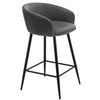 Carmem bar stool with backrest, Gray, 26"