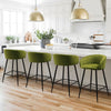 Carmem bar stool with backrest, Green, 26"