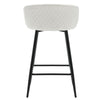 Carmem bar stool with backrest, White, 26"