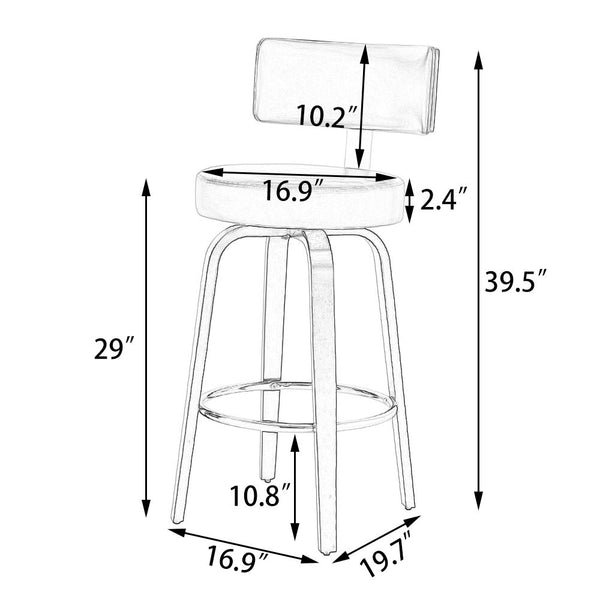 Carol II bar stool dimensions