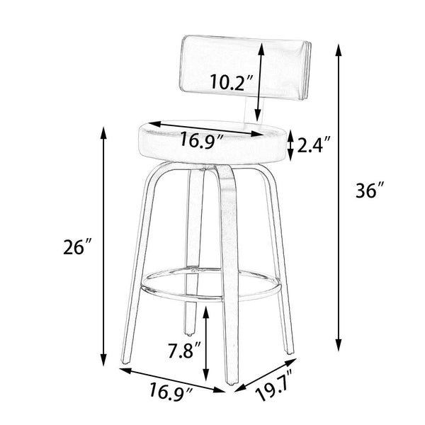 Carol II counter stool dimensions