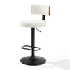 Carol III Bar Stool in White Hron Leather