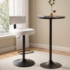 Carol III Bar Stool in White Hron Leather