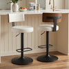 Carol III Bar Stool in White Hron Leather