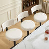 Carol III Bar Stool in White Hron Leather
