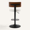 Carol III Bar Stool in White Hron Leather