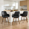 Carwani Counter Stool in Black Dely Leather
