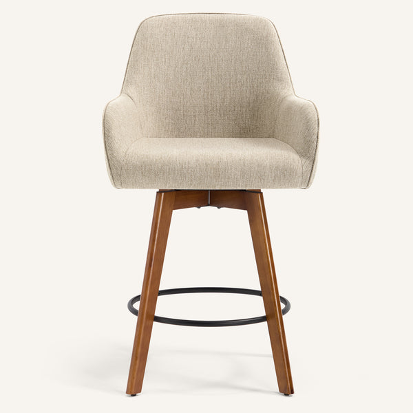 Carwani Counter Stool in Brown Bena Fabric