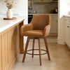 Carwani Counter Stool in Brown Dely Leather