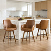 Carwani Counter Stool in Brown Dely Leather