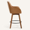 Carwani Counter Stool in Brown Dely Leather