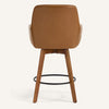 Carwani Counter Stool in Brown Dely Leather