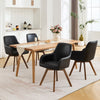 Carwani Dining Chair in Black Dely Leather