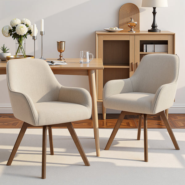 Carwani Dining Chair in Brown Bena Fabric