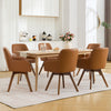 Carwani Dining Chair in Brown Dely Leather