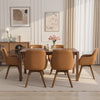 Carwani Dining Chair in Brown Dely Leather