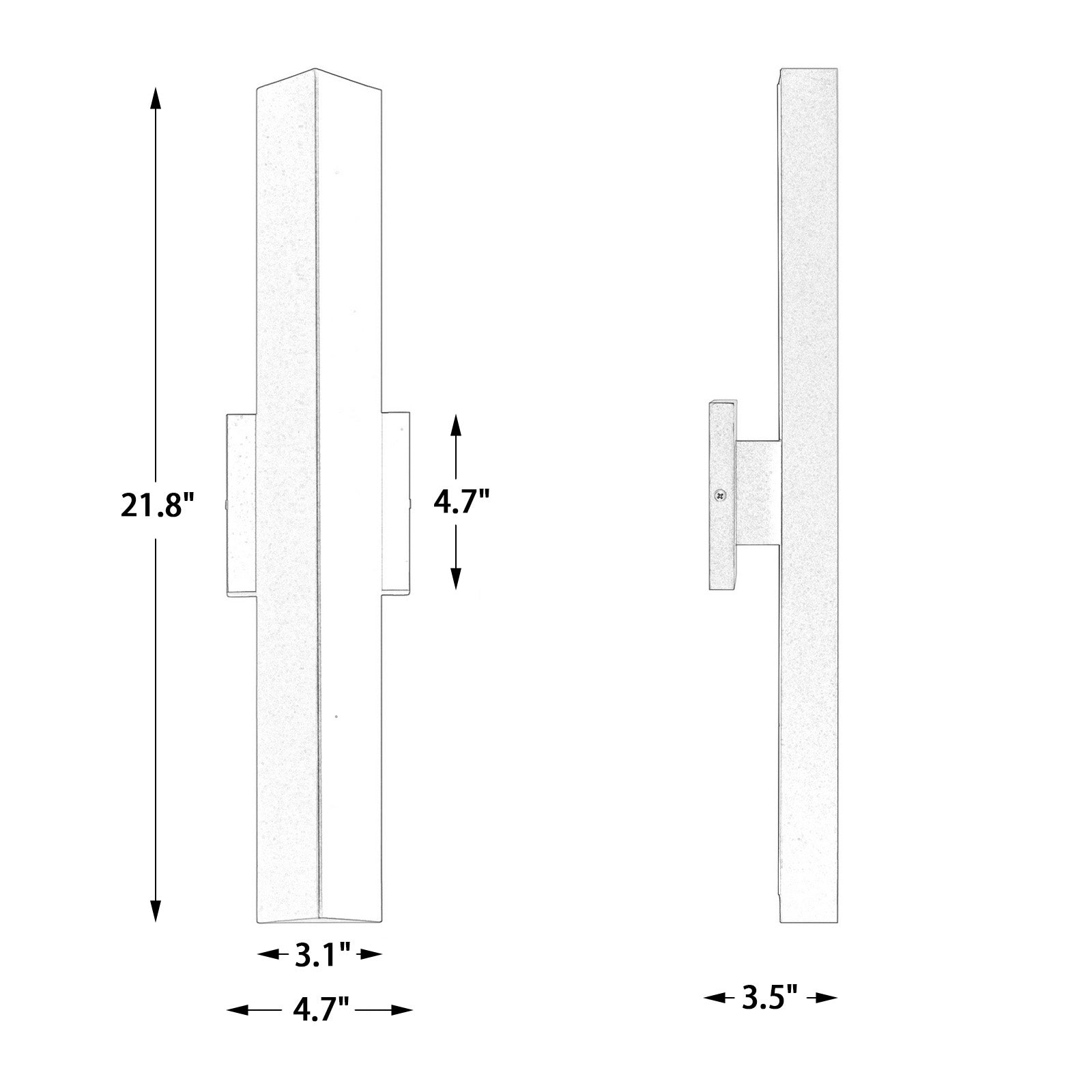 Chardoris outdoor wall light dimensions