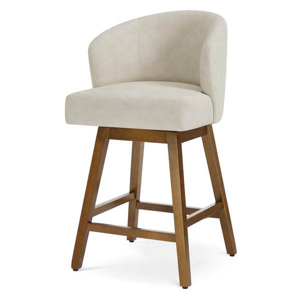 Chatus Counter Stool in Beige Afus Leather