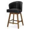 Chatus Counter Stool in Black Asma Leather