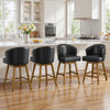 Chatus Counter Stool in Black Asma Leather