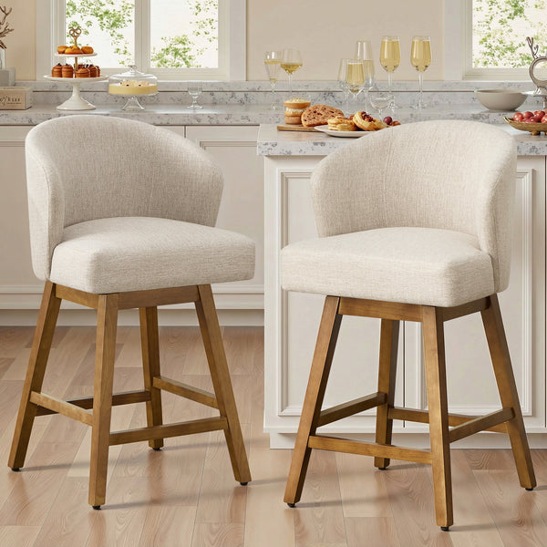 Chatus Counter Stool in Brown Bena Fabric