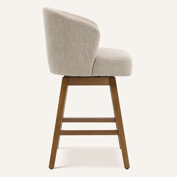 Chatus Counter Stool in Brown Bena Fabric