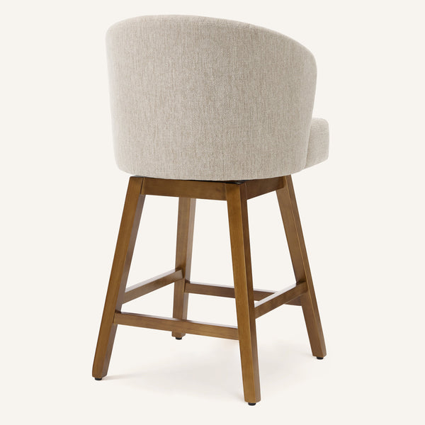 Chatus Counter Stool in Brown Bena Fabric