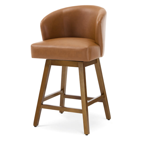 Chatus Counter Stool in Brown Doce Leather