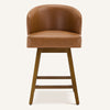 Chatus Counter Stool in Brown Doce Leather