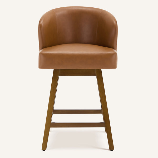 Chatus Counter Stool in Brown Doce Leather