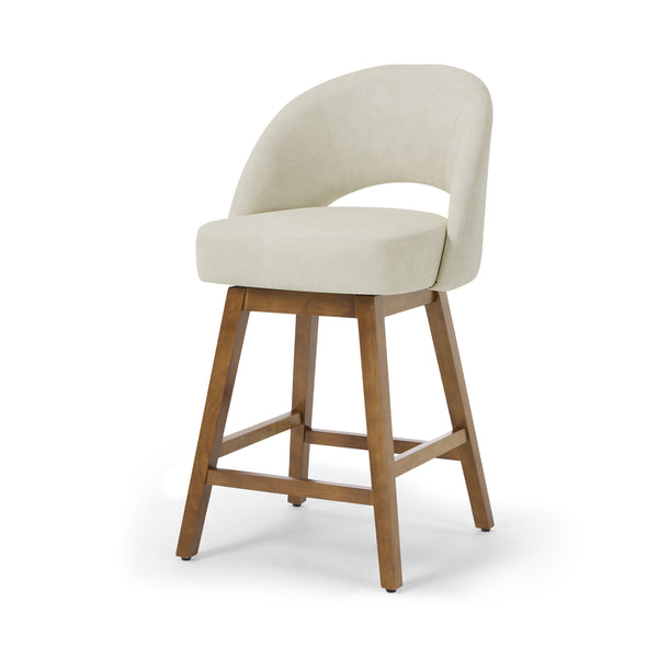 Chatus II Counter Stool in Beige Afus Leather