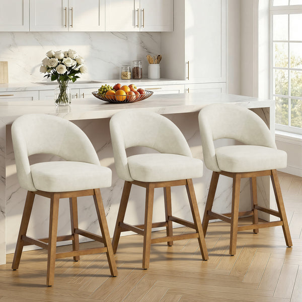 Chatus II Counter Stool in Beige Afus Leather
