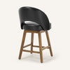Chatus II Counter Stool in Black Afus Leather