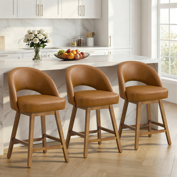 Chatus II Counter Stool in Brown Doce Leather