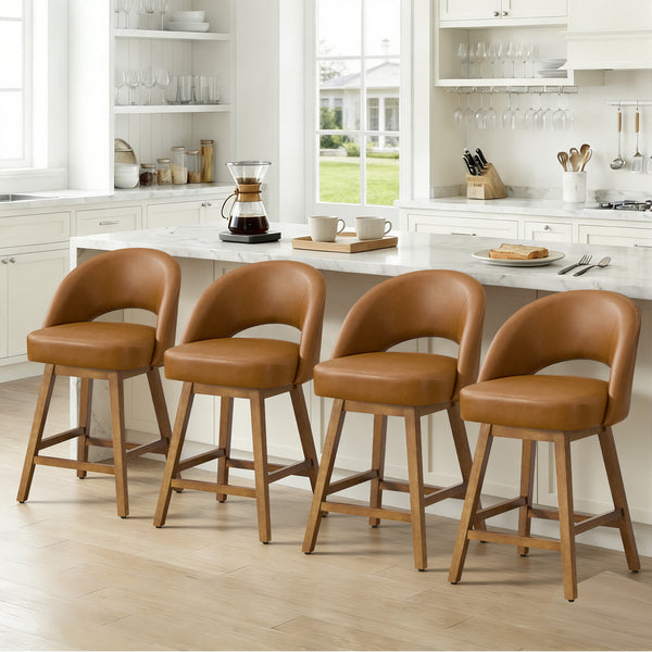 Chatus II Counter Stool in Brown Doce Leather