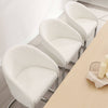 Cider Counter Stool in White Sacy Fabric