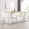 Cider Counter Stool in White Sacy Fabric