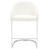 Cider Counter Stool in White Sacy Fabric