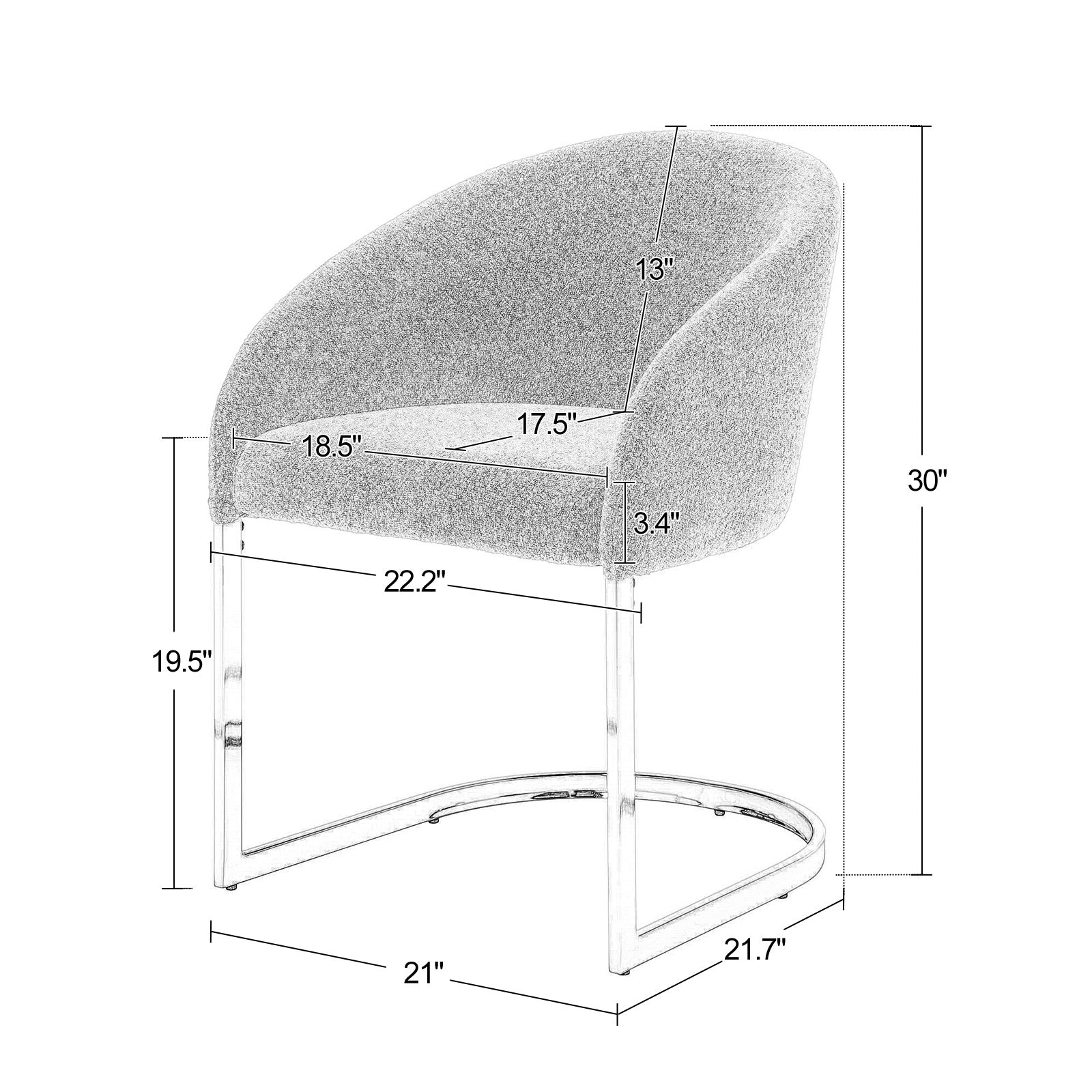 Cider dining chair dimensions