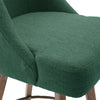 Clinton bar stool with backrest, Green Fabric, 26"