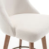 Clinton bar stool with backrest, White Fabric, 26"