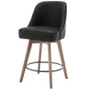 Clinton Counter Stool in Black Hron Leather
